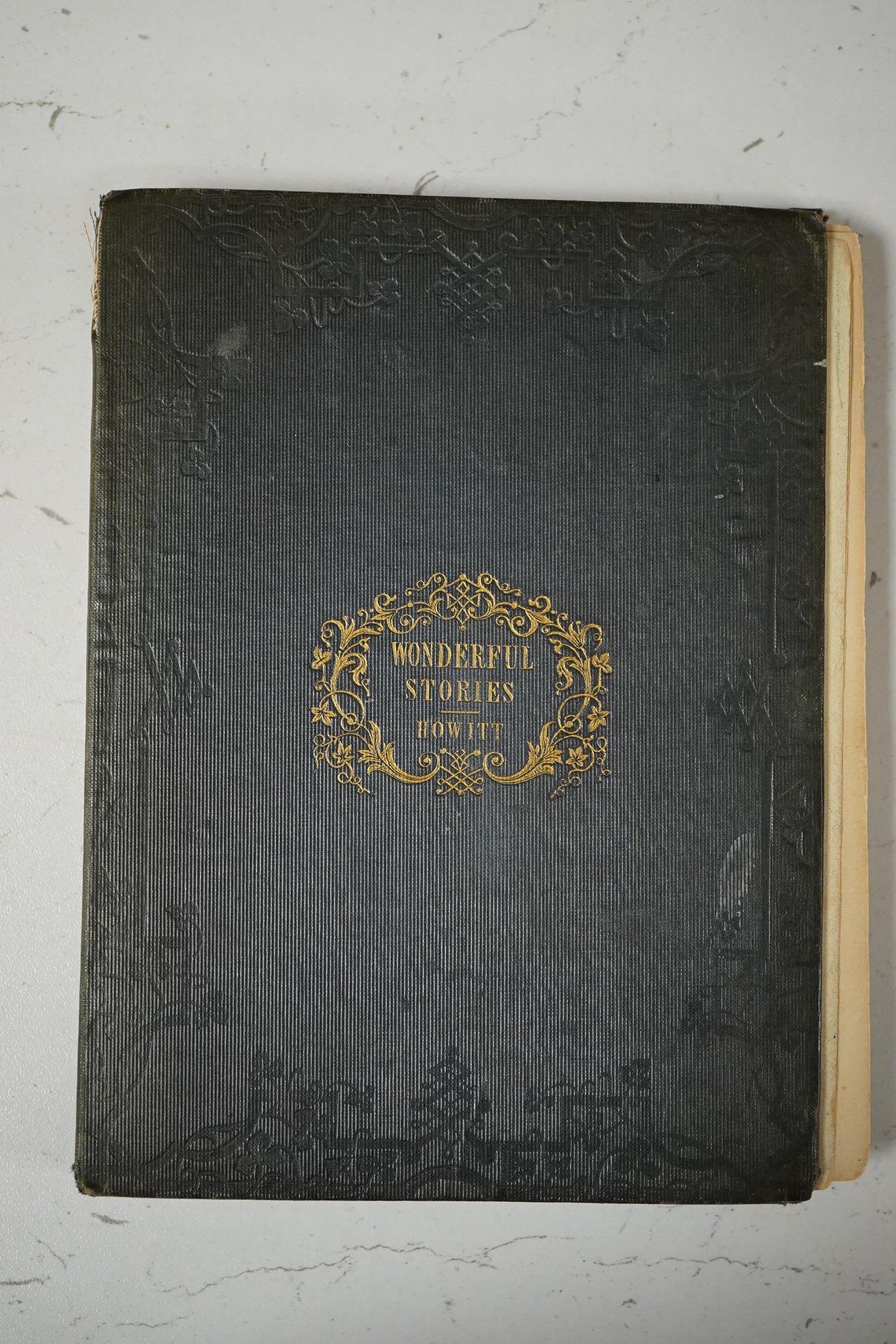 Anderson (sic), Hans Christian - Wonderful Stories for Children ... Translated from the Danish by Mary Howitt. 1st English Edition. frontis. and 3 other hand coloured plates, title and other text illus.; original blind d